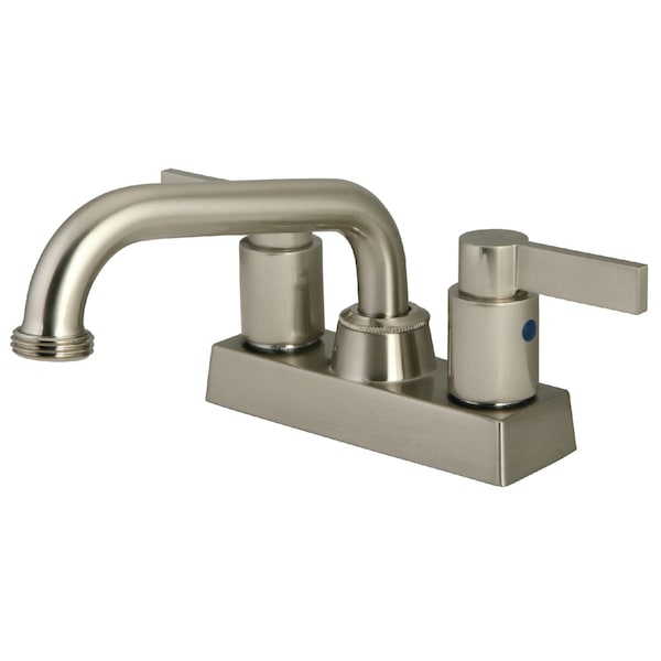 Two Handle 4" Centerset Laundry Faucet, Brushed Nickel